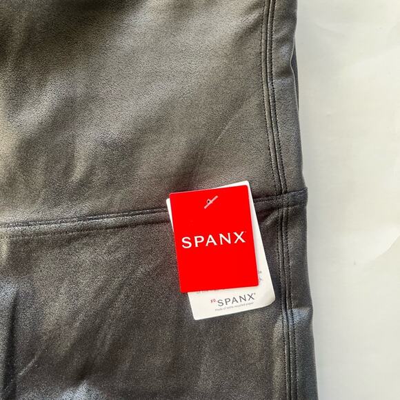 NWT Spanx faux leather high rise leggings large - Picture 9 of 11